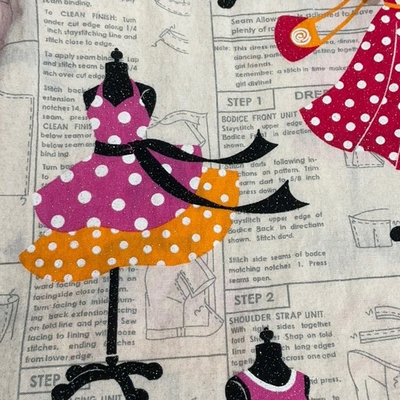 Handmade Sewing Theme Sleeveless V-Neck Maxi Sundress - Picture 4 of 9